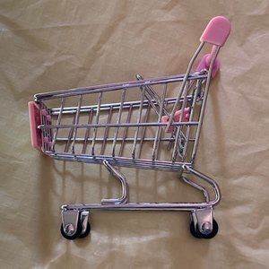 METALLIC PINK SHOPPING CART miniature, kid's toy